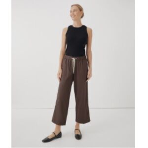 PACT Women's Carob Daily Twill Crop Pants, Medium